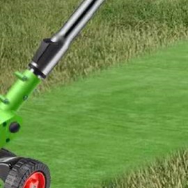 Lithium Electric Rechargeable Lawn Mower Mower Grass Mower Lawn Cutter Grass Cutter Turf Mower Yard Mower Walk-Behind Mowercutting width: round, type: Cordless Lawn Mowers, Color: Green