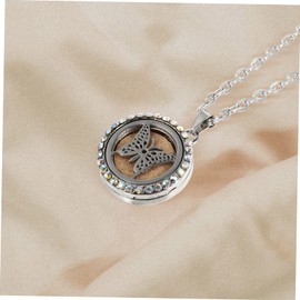 PACKOVE 1Pc Aromatherapy Necklace Pendant Elegant Essential Oil Diffuser with Assorted Color Pads Women Enjoy Aroma Without Skin