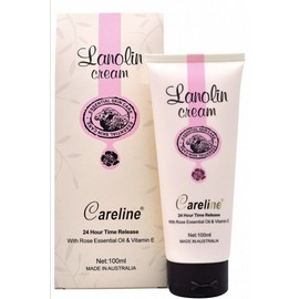 Careline Lanolin Cream with Rose Essential Oil and Vitamin E Tube 100mL