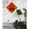 Men Working 12" x 12" Funny Tin Work Sign Traffic