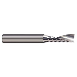 Micro 100 SFPM-040-10 Square End Mill - Upcut, 4 mm Cutter Dia, 12 mm LOC, 1 Fl, 4 mm Shank Dia, 57 mm OAL, Uncoated