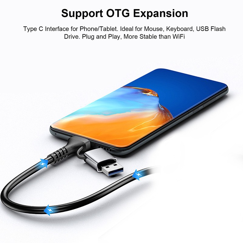 USB to Ethernet Adapter Type C RJ45 1000Mbps Aluminium Alloy