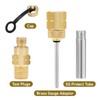 Roastove Brass Gauge Adaptor 1/4 NPT Female,2-1/2 OAL x 1-2/5"