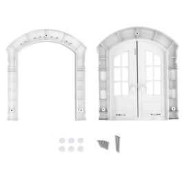 Cat Door Interior Door Secure Long Lasting Use Easy Install Portal French Cat Door for Pets Dogs White Common Style