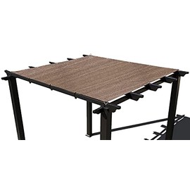 Heavy Duty Shade Sail - Straight Edge Sun Shade Cover - Shade Cloth for Patio, Pergola, Backyard, Awning (Walnut, 5' x 10')