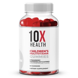 10X Health Children’s Methylated Multivitamin Gummies - 60 Count Kids Multivitamin Gummies, Complete Daily Nutrition - Immunity, Bones & Energy - Strawberry Watermelon Flavor