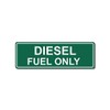 Diesel Fuel Only Gas Gasoline Fuel Tank Printed Warning Label