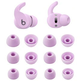 ALXCD Eartips Compatible with Beats Fit Pro, S/M/L 3 Sizes 6 Pairs Soft Silicon Earbuds Tips Replacement Ear Tips, Compatible with Beats Fit Pro 6 Pairs Stone Purple