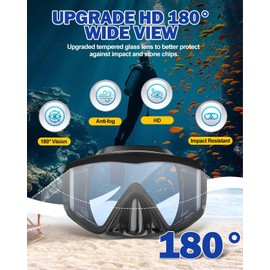 Victoper Erwachsenen Tauchausrüstung Panoramische Unterwassermaske wasserdichter Schnorchel AntiAuslauf System verstellbares DivingGerät Für Erwachsene Jugendliche