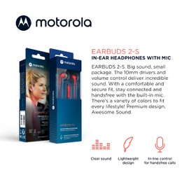 Motorola EARBUDS 2S Audífonos con Micrófono Manos Libres Nueva Línea