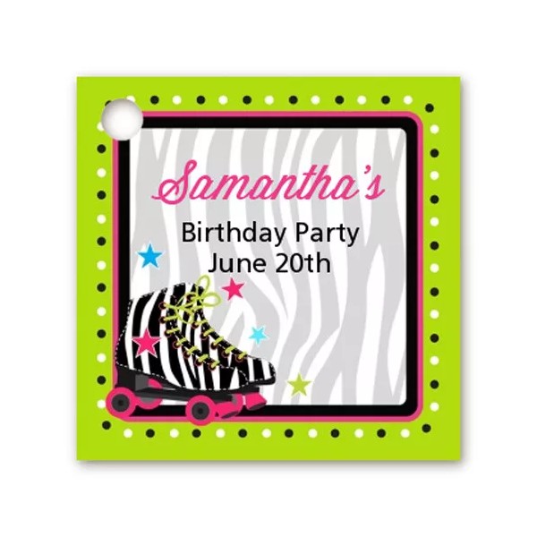 Bounce Retro Roller Skate - 20 Personalized Birthday Party Favor