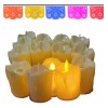 12 Velas Luz Led Ámbar Derretidas Navidad Halloween 9cm