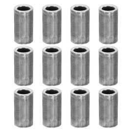 PATIKIL M10 Steel Spacers, 12 Pcs Metal Spacers Steel 10.3mm ID x 16mm OD x 40mm L Carbon Steel Spacer Screw Standoff Round for 2/5in or M10 Screw Bolts