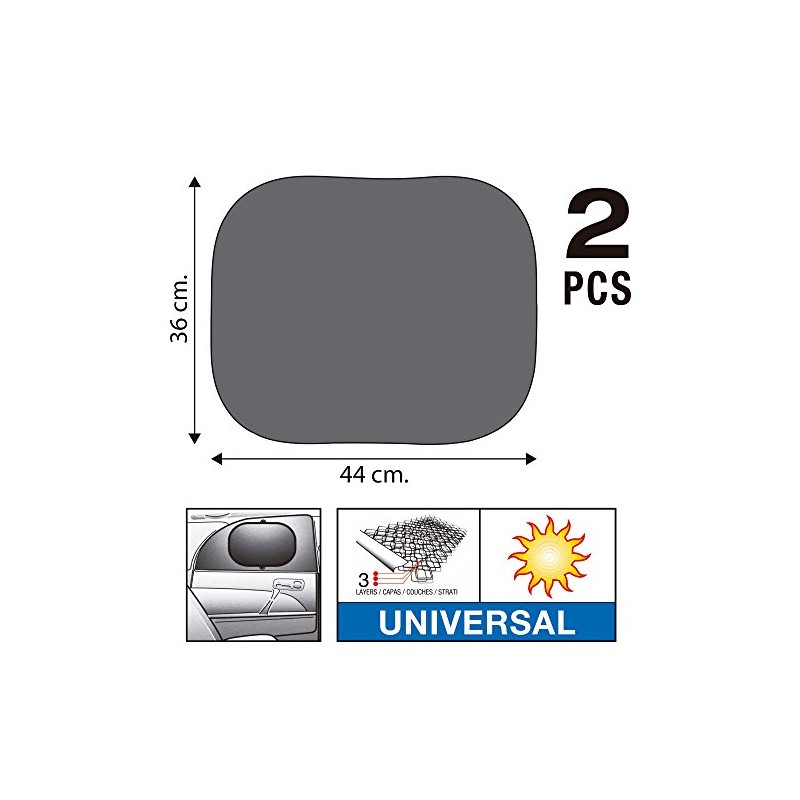 Sumex 4410007 Side Sun Protection, Black, 36 x 44 cm