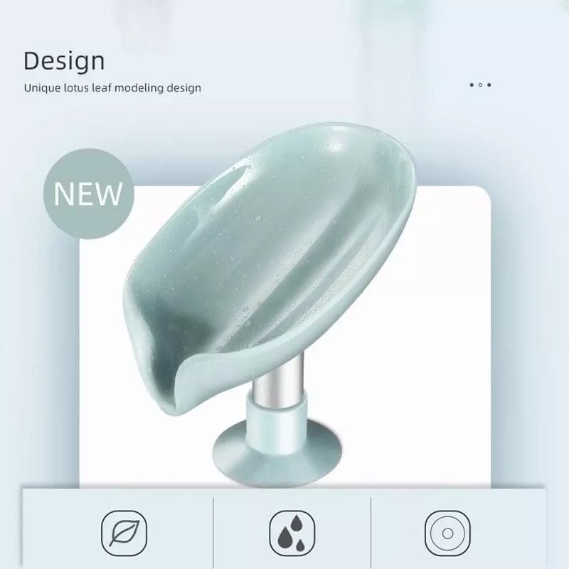 Hogareno Ec Jabonera En Forma De Hoja2 Piezas Con Ventosa