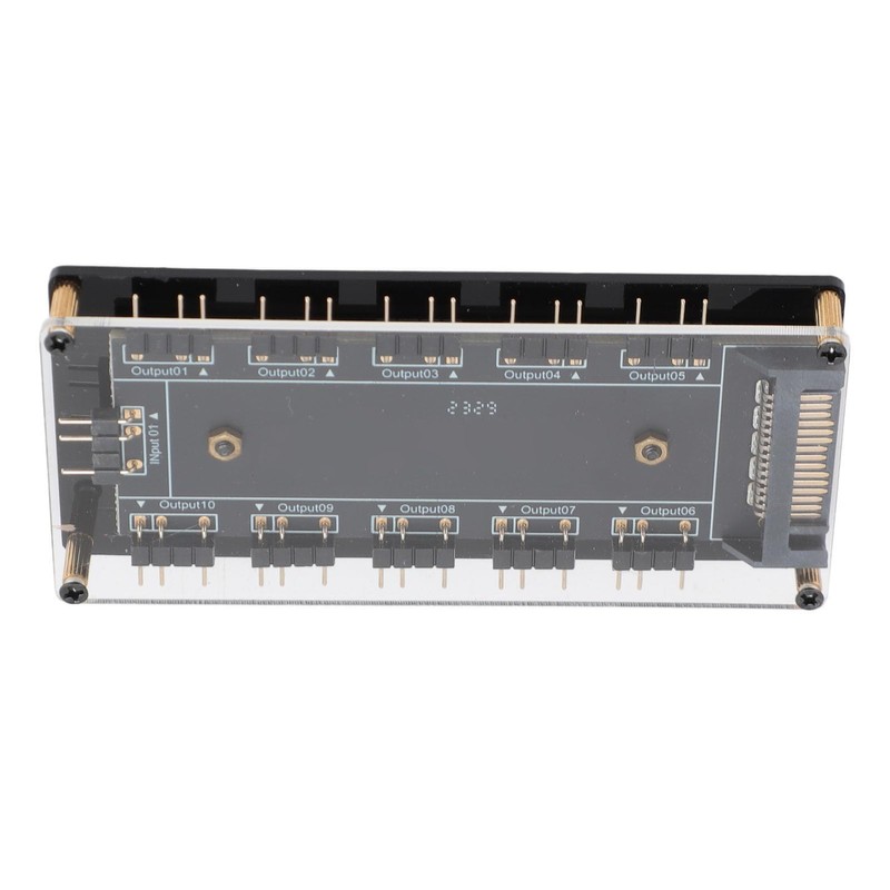 10 Way 5V 3pin ARGB Hub with Acrylic Case, Universal