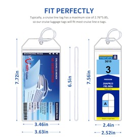 8 Pack Cruise Luggage Tag Holder, Cruise Essentials 2026 for NCL, Princess, Carnival, Royal Caribbean and Celebrity Cruise Luggage Tags for Travel Essentials by SEAVILIA