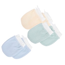 TOYANDONA 3-Pair Set Baby Mittens No Scratch Gloves for 6-12 Months Anti-Scratch Mittens for Newborns