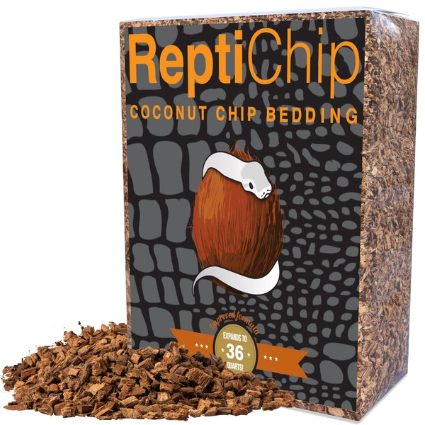 ReptiChip Coconut Substrate for Reptiles 36 Quart Loose Coarse Coconut