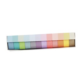 TEHAUX Set de 12 Rollos de Cinta Washi de 15 MM X 2 M para Manualidades y Decoración de Diarios