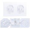 Jetec 8 Pieces Bathroom Shelf Adhesive Hooks Sticker Strong Hooks