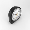 MPM analogue alarm clock made of plastic, black, snooze function,