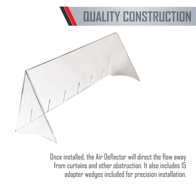 TayMac DG28 Air Deflector, 29.5-Inch, Clear