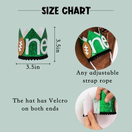 Vgaruint Boy 1st Birthday Football Crown - Football Birthday,First Birthday Football Crown,Super Bowl Party Prop (football green hat)