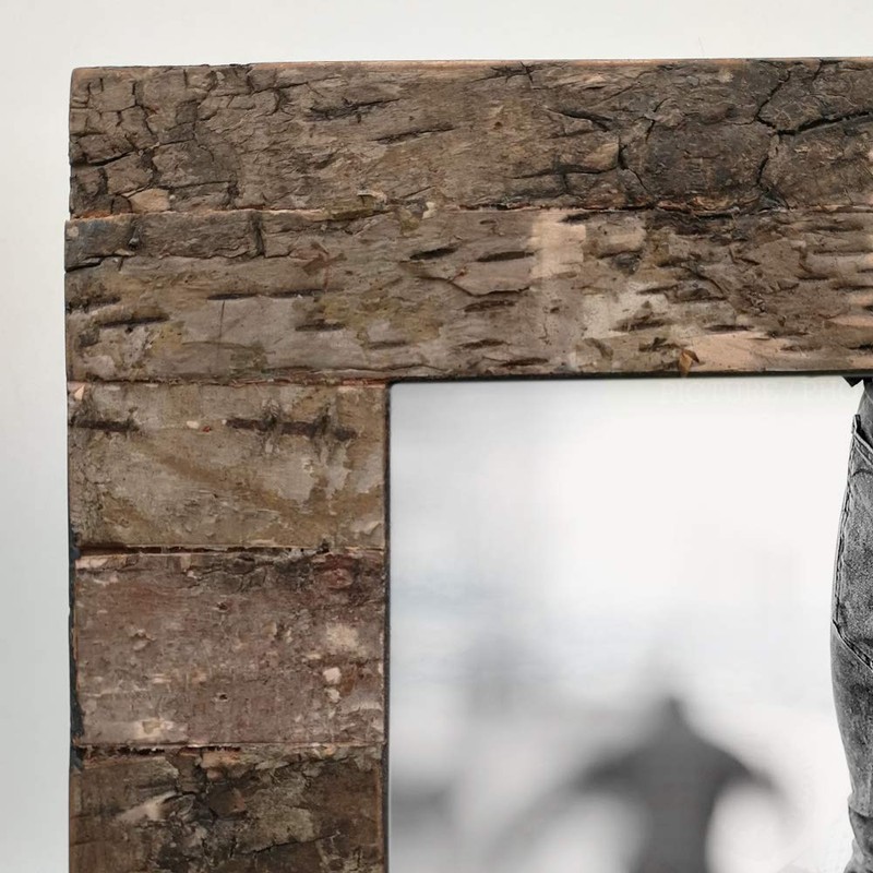 Eosglac Rustic 8.5x11 Wooden Picture Frame, Handmade with Real Birch