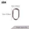 VBESTLIFE 100 Pieces/Pack Stainless Steel Oval Split Rings Swivel Snap