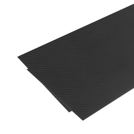 sourcing map 2 Pcs Carbon Fiber Sheet 250×100×1.5mm Matte Surface Pultruded Flat Carbon Fiber Board Plate Twill Weave Panel Sheet for Kites RC Airplane