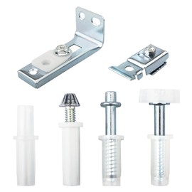 N 7534 Bifold Door Hardware Repair Kit, Door Repair Kit for 1" to 1-3/8" Thick Doors Up to 50 Lbs. Includes Top and Bottom Brackets, Top and Bottom Pivots and Guide Wheel (1 Set)