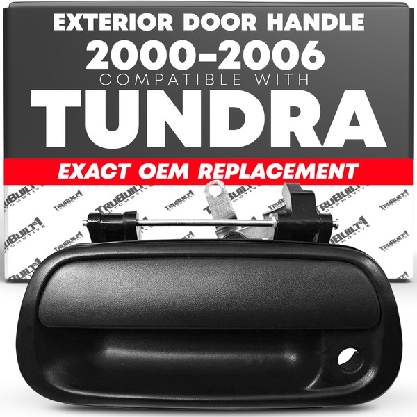 69090-0C030-C0, 69090-0C010 Exterior Tailgate Handle with Keyhole Compatible with 2000-2006 Toyota Tundra - Tailgate Latch Assembly Liftgate - 690900C030C0, 690900C010, 80866 TO1915110 Textured Black