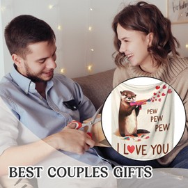 Gifts for Her or Him, Wedding for Couples, Romantic Gift for Wife Husband Throws Blanket, Birthday Engagement Presents for Her Girlfriend or Boyfriend,I Love You