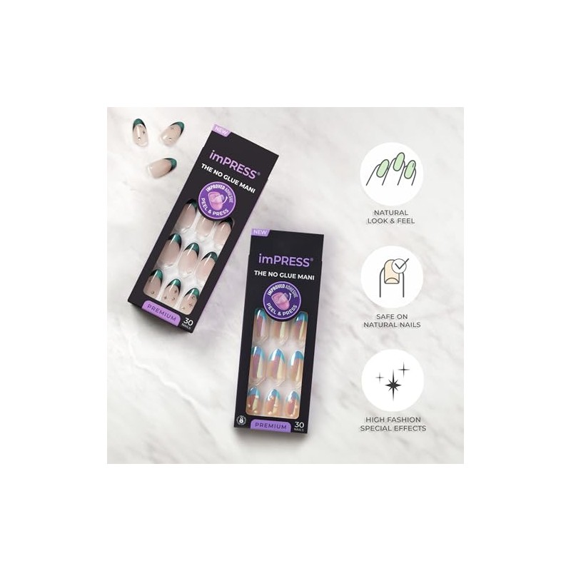 KISS imPRESS Press-On Manicure Premium Collection Fake Nails - Legacy,