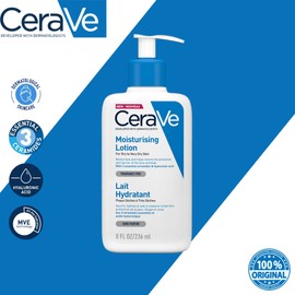 CeraVe Hydrating MoisturisingLotion 236ml, MVE Delivery Technology, Long-Lasting Moisture, Repairs Skin Barrier, For Face & Body