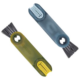 CENPEK 2pcs 3-in-1 Cup Lid Crevice Cleaning Brush Multifunctional Water Bottle Cover Crevice Cleaning Brush（Blue+Green）