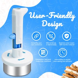 Ice Cream Sandwich Maker Tool, Stainless Steel Ice Cream Cookie Sandwich Maker, Easy Release Sandwich Cookie Scoops, Creative Ice-Cream Burger Making, For Kitchen, Dessert Shop