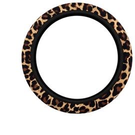 Leopard Print Car Accessories, Fashionable Steering Wheel Cover, Universal Fit for Most Vehicles, Non-Slip Grip Design, Durable Material Construction, Easy Installation Process