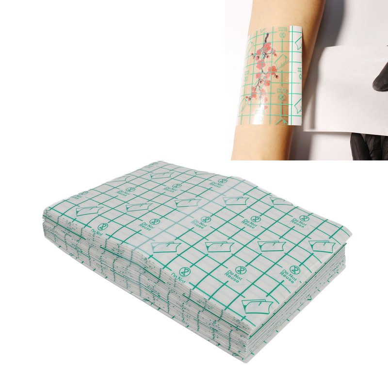100pcs Tattoo Aftercare Bandage Waterproof Thin Clear Stretchy Breathable Cuttable