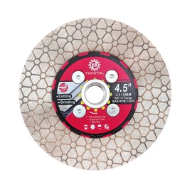 FOCSTOL Diamond Tile Saw Blade - 4.5''(115mm) Double Side Cutting Grinding Disc Wheel with 5/8"-11 Flange for Porcelain Ceramic Tile Marble Granite Artificial Stone