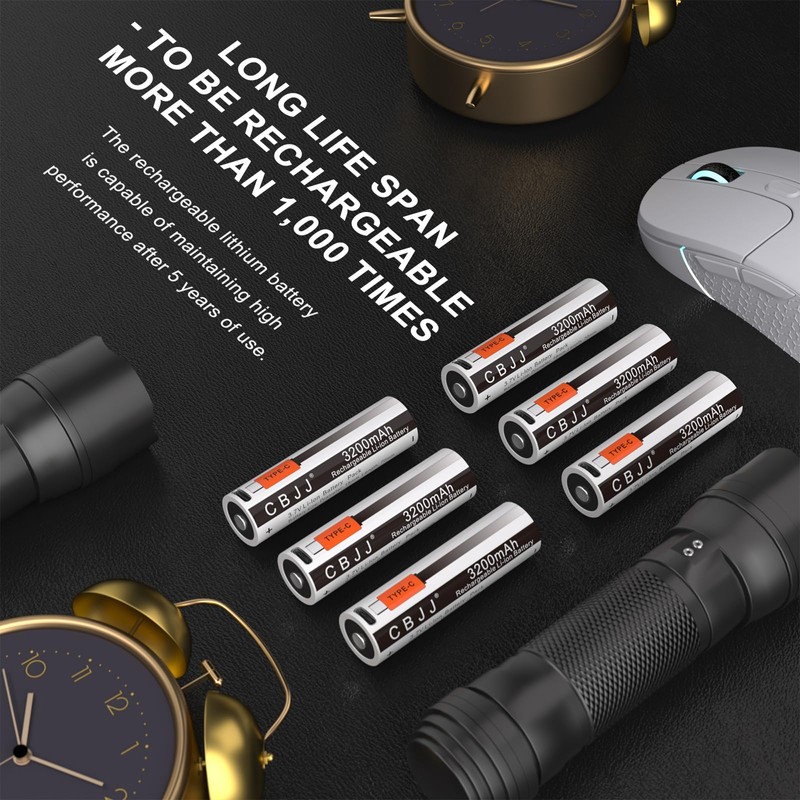 CWUU 3200mAh USB-C Battery 3.7V Compatible with Streamlight 22104 SL-B26