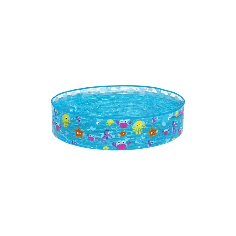 Alberca Circular Infantil Animales Marinos 122 Cm Color Azul