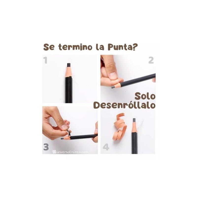 4 Lapiz Cera Tatto Desenrrollable en Barra para Diseño Relleno