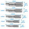 5-Piece NPT Pipe Tap Set, 1/8", 1/4", 3/8", 1/2", 3/4"