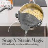Kitchen Gizmo Hands Free Clip On Strainer Gray Silicone Dishwasher