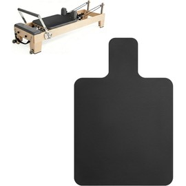 QCWN Non-Slip Pilates Reformer Mat Cover, 39" x 24" Pilates Machine Towel with Headrest Cutout, 0.8mm Sweat-Wicking Micro-Suede Foldable Mat for Female Pilates Enthusiast Exercise Matfor Pilate Training Yoga (Black)