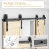 Signstek 12 FT Double Sliding Barn Door Hardware Track Kit,