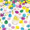 Wishstar 300 Pieces Foam Rubber Stickers Easter, Glitter Foam Stickers