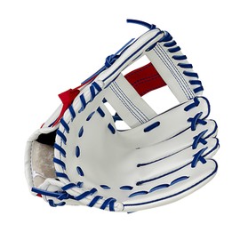 Baseball Glove for Youth Adults, 10.5"/11.5"/12.5" PU Softball Mitt, Infield Outfield Pitcher Catcher Training Glove, Right Hand Throw, with 9" Hard Baseball (White, 11.5")